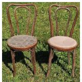 (2) VINTAGE TAVERN CHAIRS