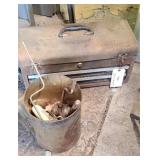 TOOLBOX & CAN OF TOOLS