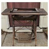 SEWING CABINET W/ CAST BASE
