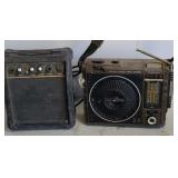8 TRACK W/ RADIO & SMALL AMPLIFIER
