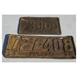 1935 & 1937 KENTUCKY LICENSE PLATES