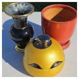 HULL VASE, PLANTER COVERED CANDY DISH