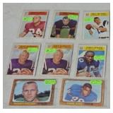 (8) 1966 FOOTBALL CARDS