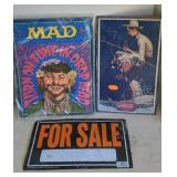 METAL SIGNS, MAD, COCA COLA, FOR SALE