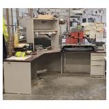 WAREHOUSE DESK W/ HUTCH