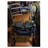 HEAVY DUTY FOLD-N-GO ROLLATOR & WALKER