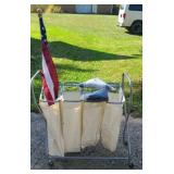DIVIDED HAMPER W/ (3) FLAGS