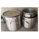 STOCKPOTS, TALLEST 13 INCHES