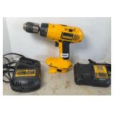 DEWALT CORDLESS (NO BATTERY) & (2) CHARGERS