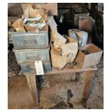 HEAVY WELDING TABLE W/.CONTENTS