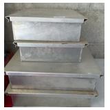 (4) ALUMINUM CAKE PANS