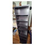 MEDIA RACK, ADJUSTABLE SHELVES