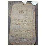 CAST IRON MACHINE PLACARD