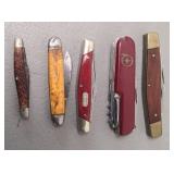 (5) POCKET KNIVES