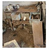 WORK TABLE W/ CONTENTS