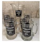 HARLEY DAVIDSON PITCHER & (6) MUGS