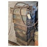 (18) VINTAGE METAL BINS