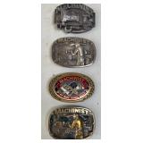 (4) MACHINIST BELT BUCKELS