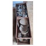 (4) TOTES OF STAINLESS STEEL PLATES