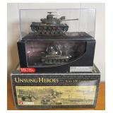 (3) TANK MODELS: (2) PATTON & (1) UNKNOWN
