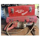 MILWAUKEE RIGHT ANGLE DRILL & (2) TOOL CASES