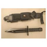 BUCK KNIFE W/ SHEATH & SHARPENING STONE