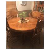 Oak Dining Set with 6 Chairs