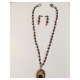 Hand-crafted Pendant Necklace & Earring Set