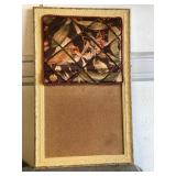 Framed Corkboard with Quilted Inset