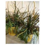 Ceramic Pots w/ Artificial Leaf/berry Arrangements