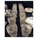Assorted Manhattan Pattern Depression Glass