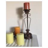 Home/Office Decor Candlestick & tray w/candles