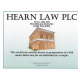 Legal Services–Professional Preparation of a Will
