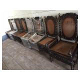 8) Antique Hand Made Chairs