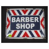 Barber Shop Enamel Sign