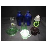 2) "Milk Of Magnesia" Glass Bottles, 3) Glass