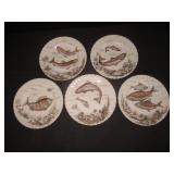 5) British Anchor Collector Fish Plates