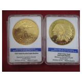 1933 Gold Double Eagle Relica And 1929 Indian Head