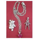 Winnie The Pooh And Birthstone Figure Pendant