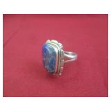 Sterling Silver And Stone Ring (Size 6.5)