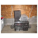 Stereo System with Speakers and Speaker Stands