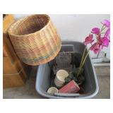 Large Wooven Basket, Water Fountain