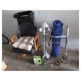 Office Chair, Camp Chair, Walker, White Hat