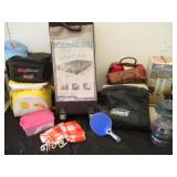 Queen Air Mattress with Frame, Thermos, Lantern