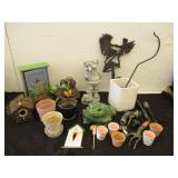 Outdorr Pots, Statues, Bird House