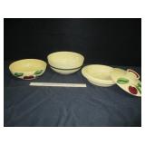 Watt Bowl, USA Bowl and Pie Plate with Lid *