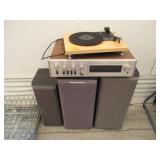 Stereo Amplifier, Speakers and Record Player
