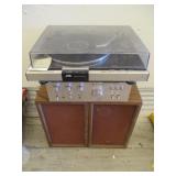 Stereo Speakers, Amplifier, Record Player