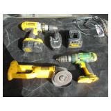 Dewalt Drill, Grinder, Batteries and Charger