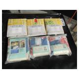 3)Yellow Curtain Sets, 3) Unlined Drapes